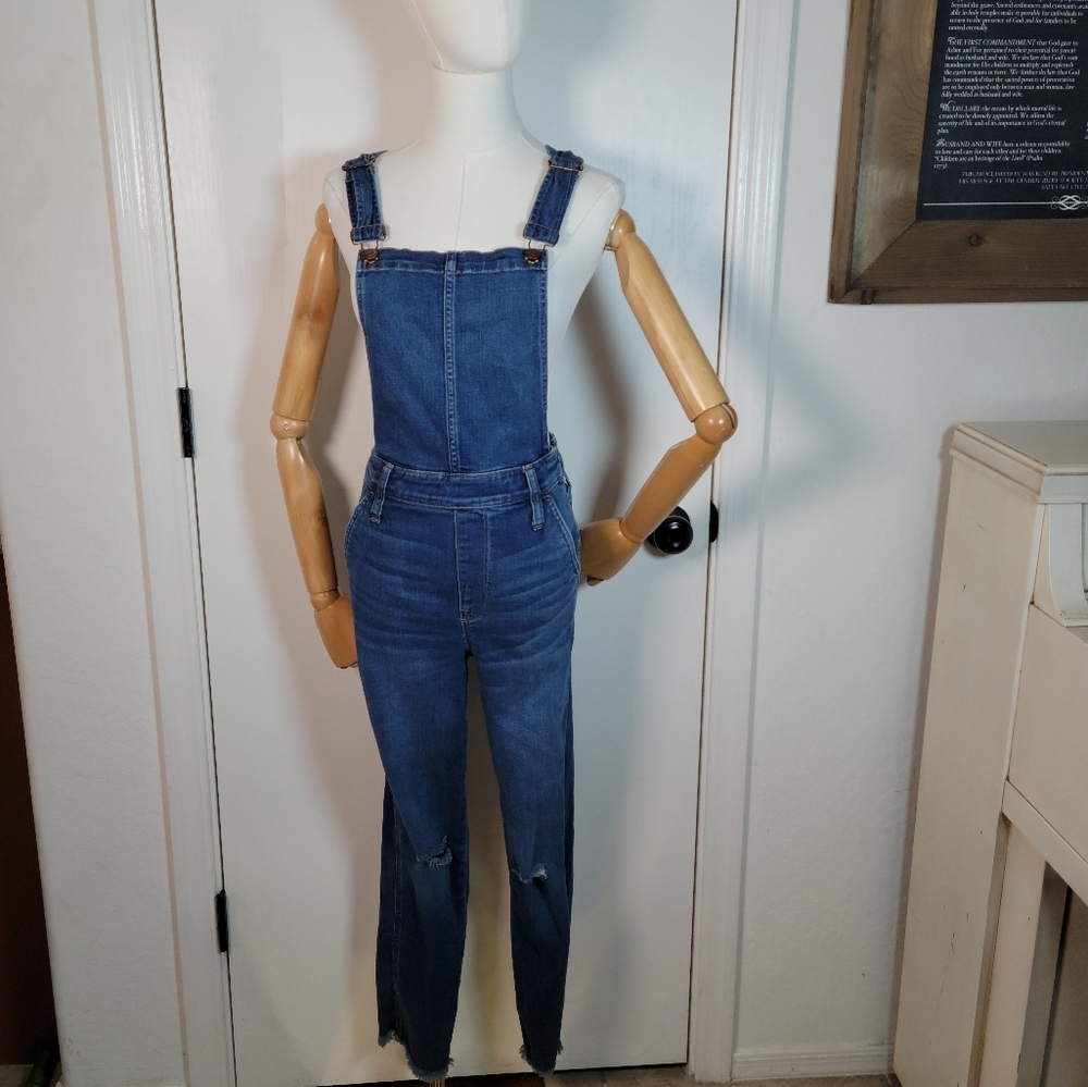 Madewell Blue Denim Women Jeans Overalls